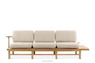 Gartensofa 3 Massivholz Esche Creme