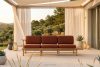 ATREDA Gartensofa 3 massiv Holz Esche orange orange/natürliche Asche - Foto 2