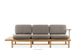 ATREDA, https://konsimo.de/kollektion/atreda/ 3-Sitzer Eschenholz Gartensofa grau grau/natürliche Asche - Foto