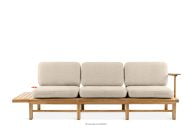 Gartensofa 3 Sitzer Esche creme
