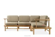 Esche Holz Gartenecke beige rechts