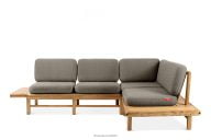 Boho-Ecksofa mit Esche massiv grau rechts