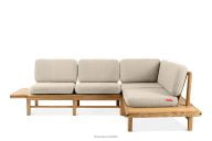 Esche Massivholz Ecksofa Gartenecke creme rechts