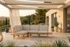 ATREDA Boho Ecksofa mit Esche massiv creme links Creme/natürliche Asche - Foto 2
