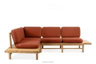 Boho Ecksofa Gartenecke in Esche massiv orange links