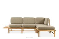 Ecksofa aus Holz beige/natürliche Asche rechts