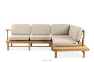 Holzecke Garten boho style rechts Creme
