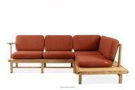 Holzecke Garten boho style rechts orange