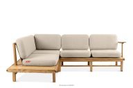 Holzecke Garten boho style links Creme