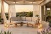 ATREDA Holzecke Garten boho style links Creme Creme/natürliche Asche - Foto 2