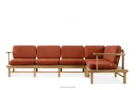 Boho-Gartenecke aus Holz rechts orange
