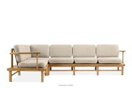 Ecksofa Holz Garten links Creme