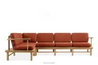 Boho Gartenecke aus Holz links orange