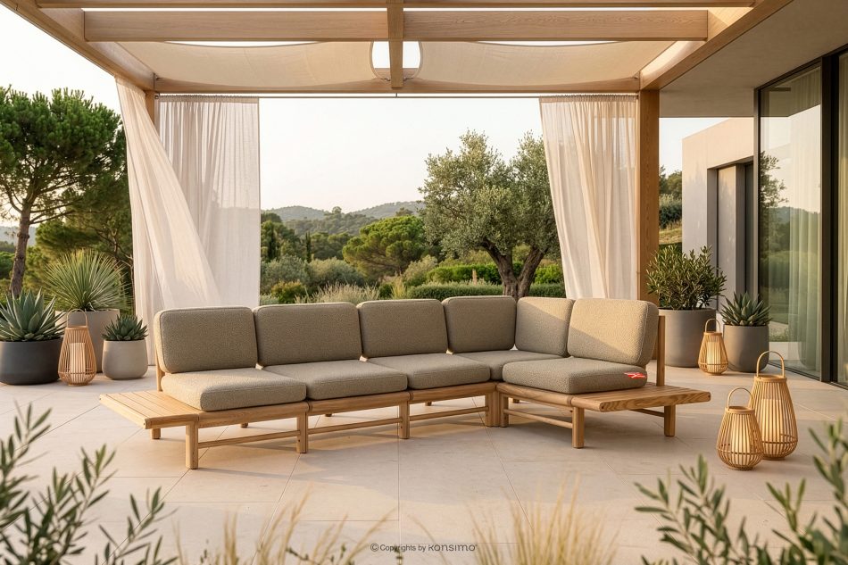 ATREDA Boho-Gartenecke rechts beige/natürliche Asche rechts beige/natürliche Asche - Foto 1