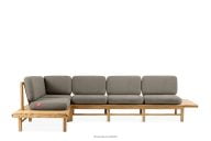 Gartenecke in Esche massiv grau links