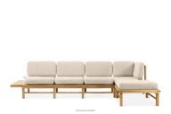 Gartenecke Esche Massivholz Creme rechts