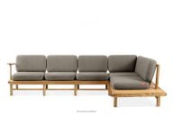 Gartenecke aus Holz mit Kissen grau rechts
