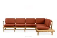 Gartenecke aus Holz mit Kissen orange rechts