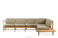 Gartenecke aus Holz mit Kissen beige rechts