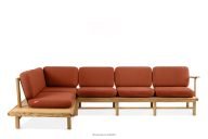 Massivholz-Gartenecke im Boho-Stil orange links