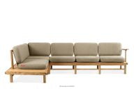 Massivholz-Gartenecke im Boho-Stil beige links