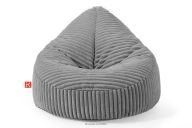 Sitzhocker aus Kordstoff dunkelgrau
