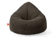 Sitzhocker aus braunem Kordstoff