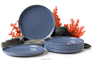 VICTO, https://konsimo.de/kollektion/victo/ Speiseteller Set blau 6tlg. blau - Foto