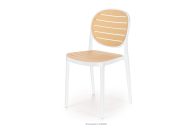 Komfortsessel für den Garten weiß/natur