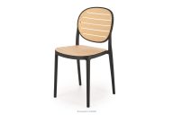 Loungesessel für den Garten schwarz/natürlich
