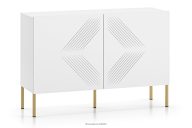 Weiße Kommode auf hohen goldenen Beinen elegant