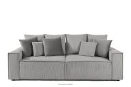 Dreisitzer-Sofa mit Polstern Kordstoff/Velours hellgrau