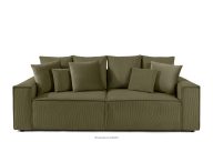 Dreisitzer-Sofa mit Kissen Kordstoff/Olivenvelours