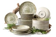 Porzellan Tafelservice beige 12 Personen (36 tlg.)