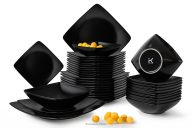 Tafelservice 12-Personen (36tlg) schwarz matt