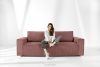 NAPI Sofa 3 mit Schlaffunktion Kordstoff rosa rosa - Foto 2