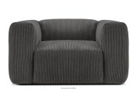 Lounge-Sessel aus Kordstoff grau