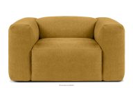 Loungesessel für das Wohnzimmer aus Gewebestoff honig