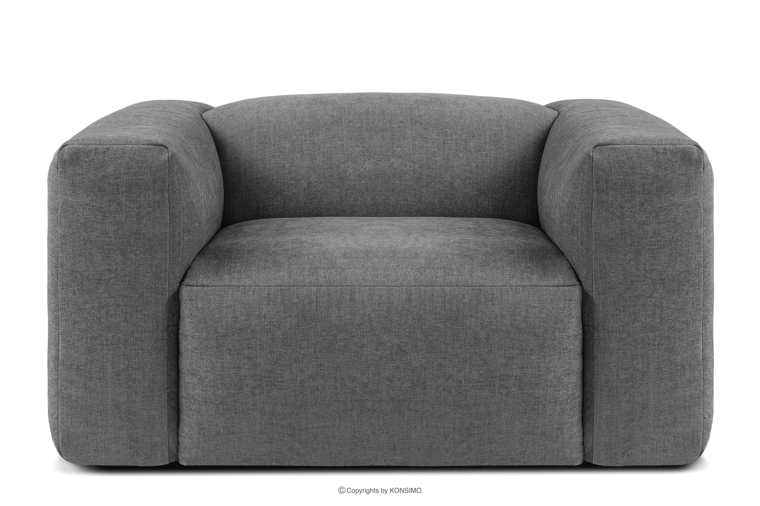 Lounge-Sessel aus Gewebestoff aschgrau