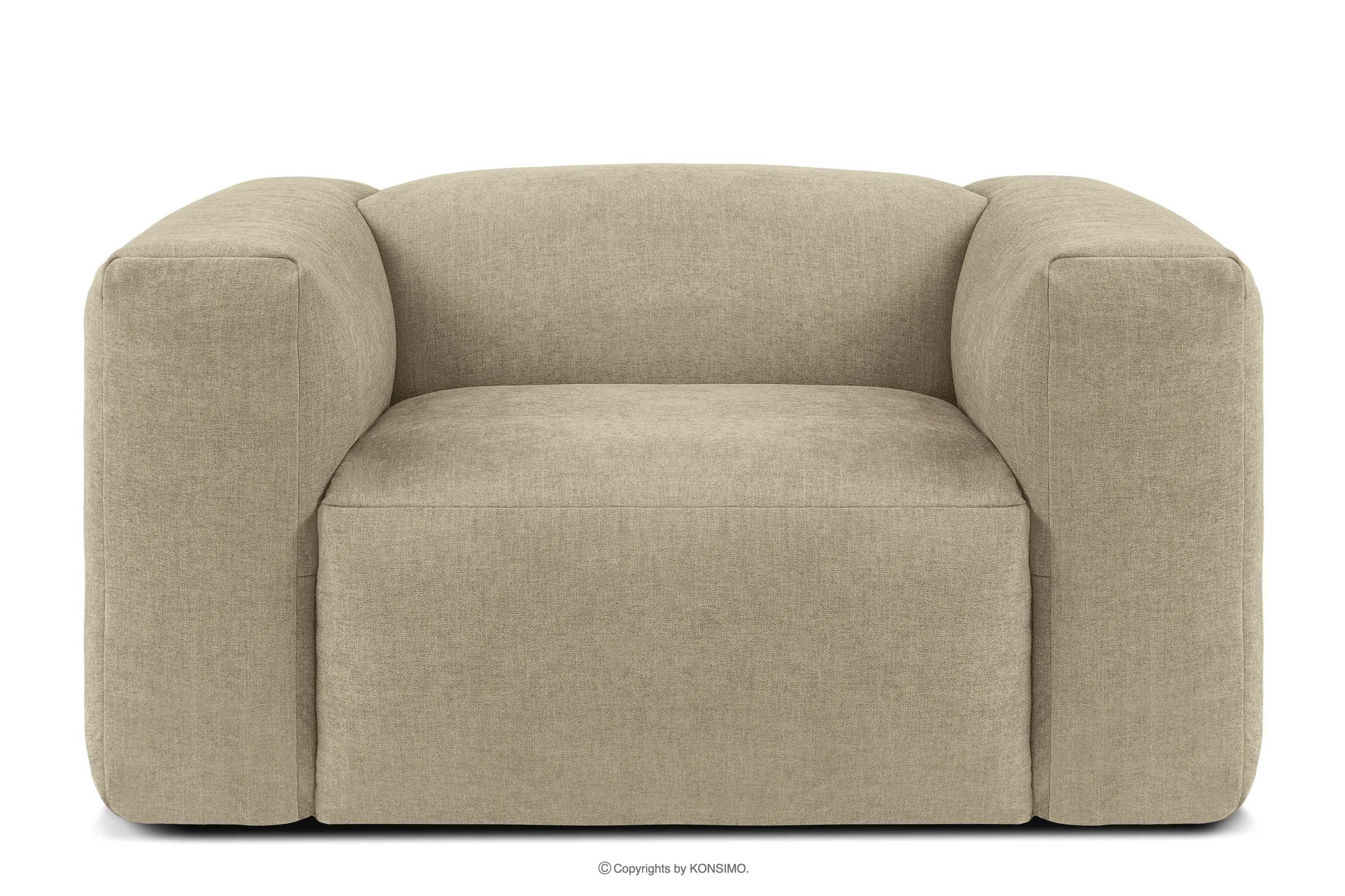 Lounge-Sessel aus Gewebestoff sand