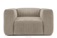 Lounge-Sessel aus beigem Kordstoff