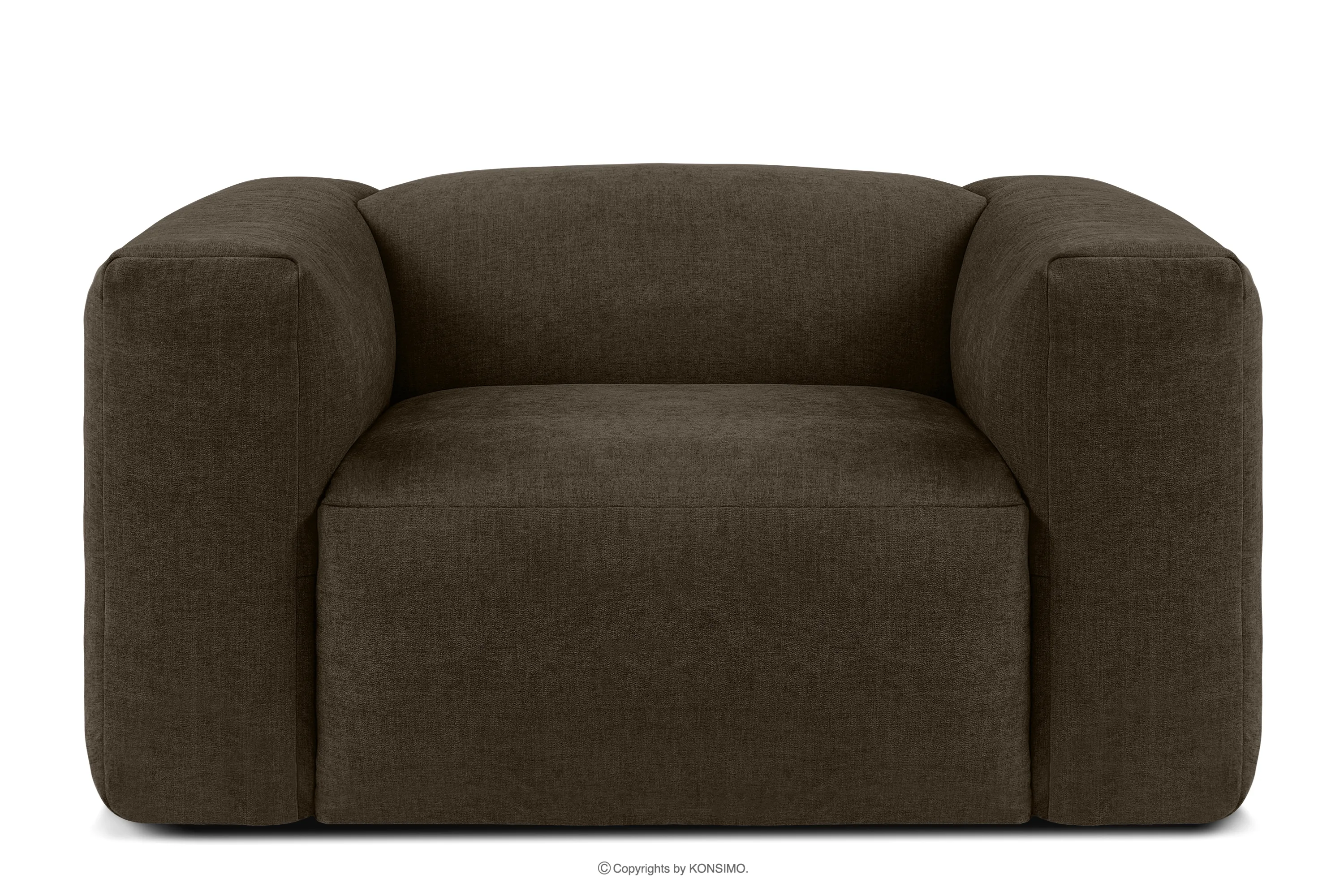 Loungesessel aus Gewebestoff braun