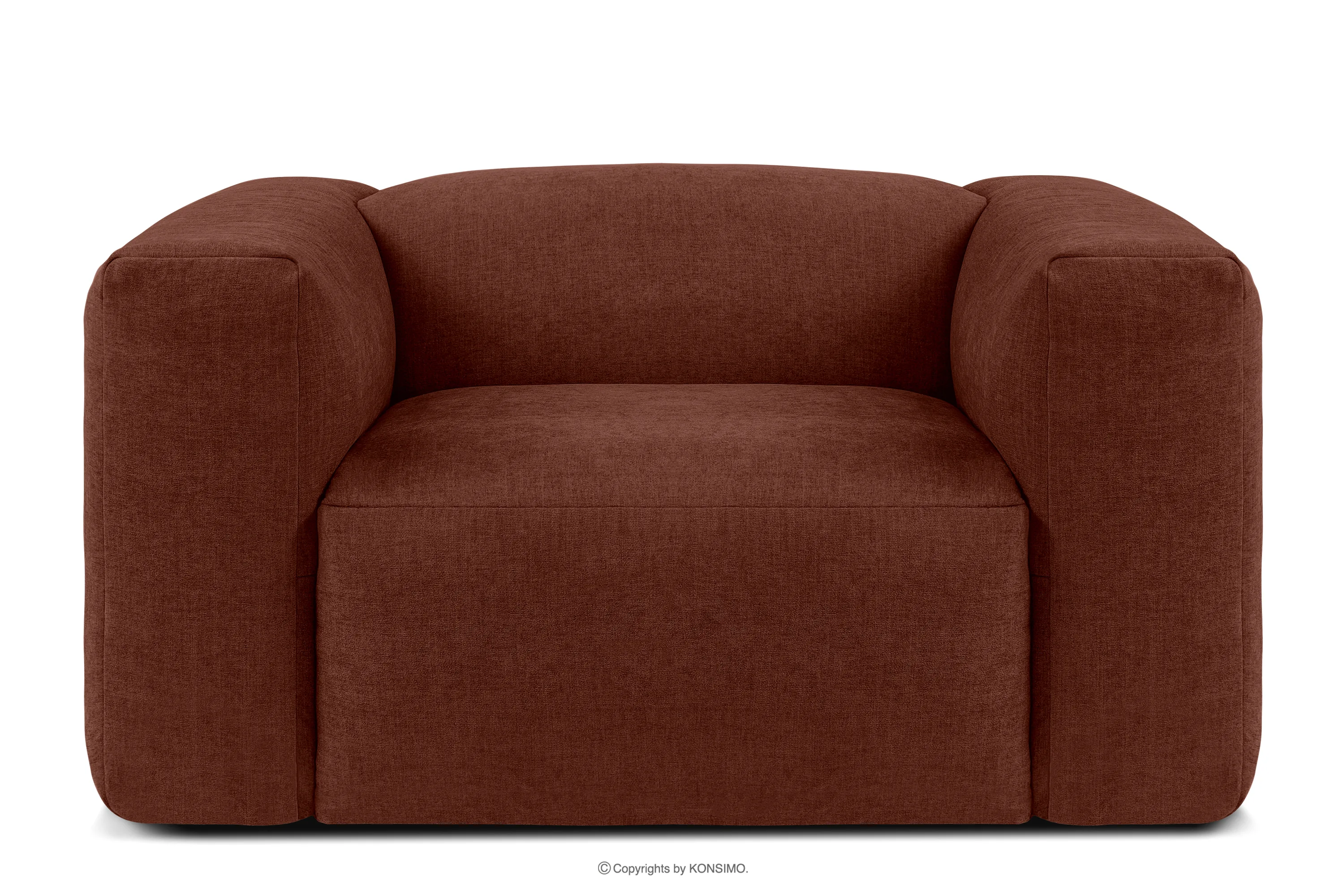 Loungesessel für das Wohnzimmer aus Gewebestoff orange