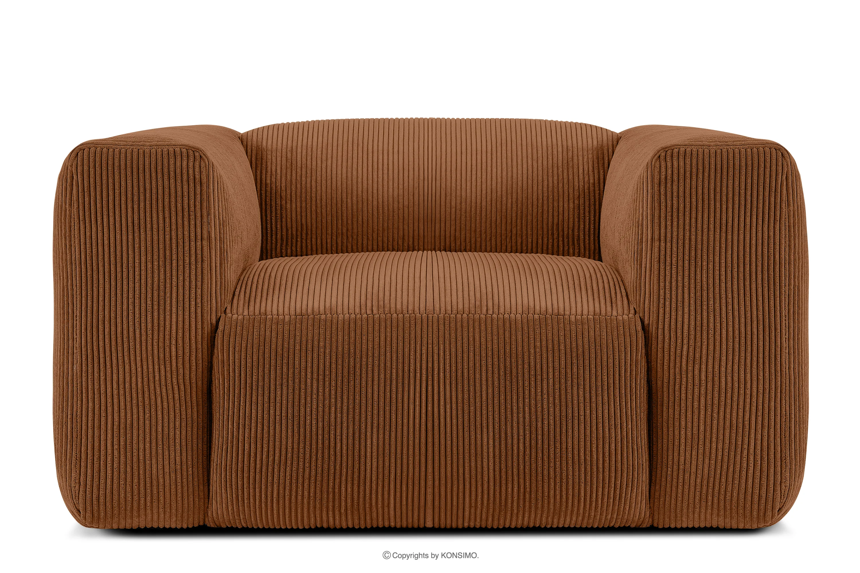 Lounge-Sessel für das Wohnzimmer aus Kordstoff rot