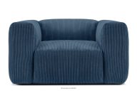 Loungesessel für das Wohnzimmer aus Kordstoff navy blau