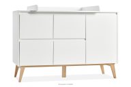 Kinderzimmer-Großraumkommode mit Schubladenauszug weiß