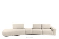 Großes Ecksofa für das Wohnzimmer boucle hellbeige links