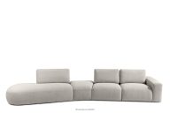 Großes Ecksofa für das Wohnzimmer boucle braun links