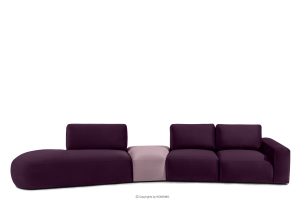 ZUCCO, https://konsimo.de/kollektion/zucco/ Großes Ecksofa für Wohnzimmer Velours lila/rosa links violett/rosa - Foto