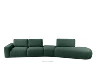 Organisches Ecksofa für das Wohnzimmer aus Boucle Stoff grün
